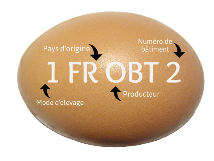 Code de marquage d'un oeuf